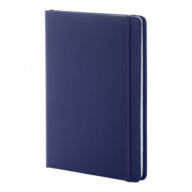 CARNET A5 PU RECYCLE NON LIGNE PERSONNALISABLE 'LUGGATE' - bleu foncé