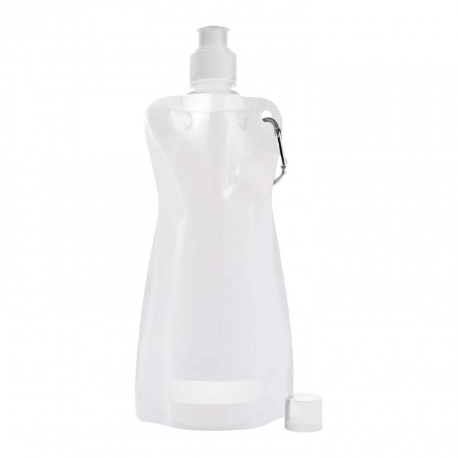 EXP.24H - GOURDE PERSONNALISABLE AVEC MOUSQUETON 'FITTY'  - blanc