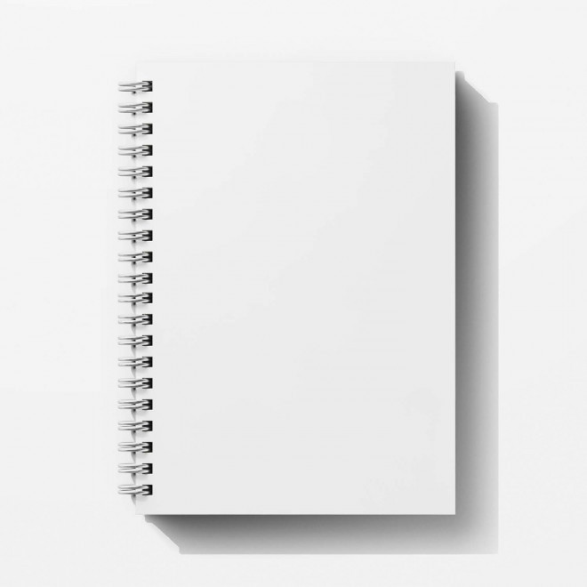 CARNET A SPIRALES A5 PERSONNALISABLE 'AMELIA' - blanc