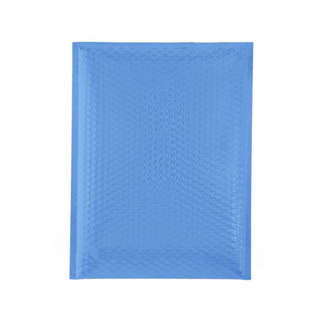ENVELOPPE BULLE RPET PERSONNALISABLE 'CELIOZ MATE' - bleu