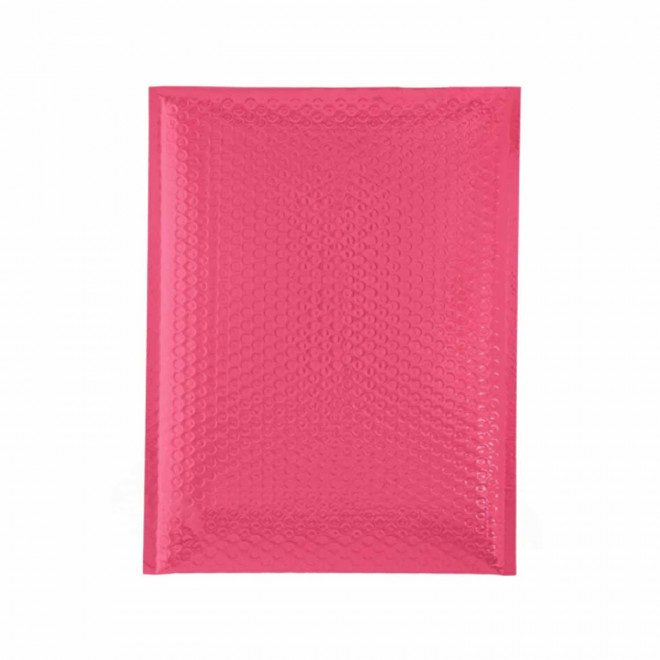 ENVELOPPE BULLE RPET PERSONNALISABLE 'CELIOZ MATE' - rose