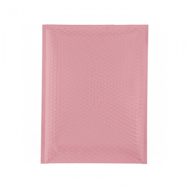 ENVELOPPE BULLE RPET PERSONNALISABLE 'CELIOZ MATE' - rose pastel