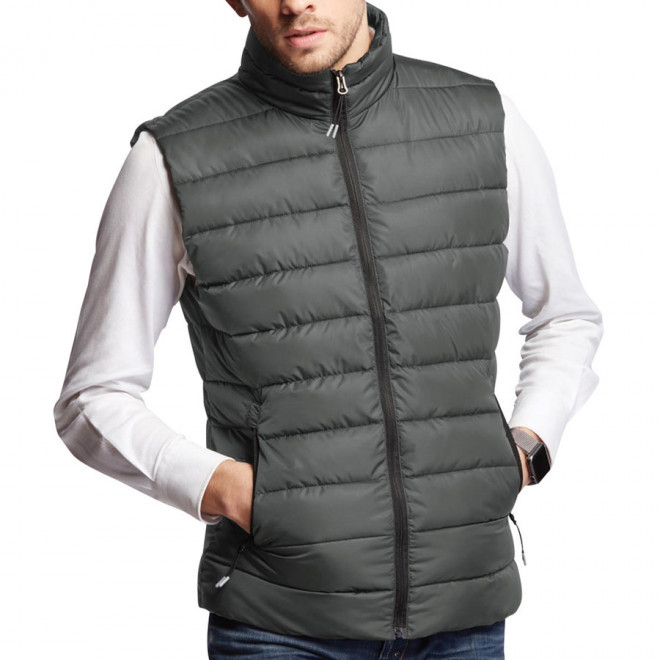 DOUDOUNE PUBLICITAIRE SANS MANCHES HOMME MUSTAGHATA® 'KYLE' - gris