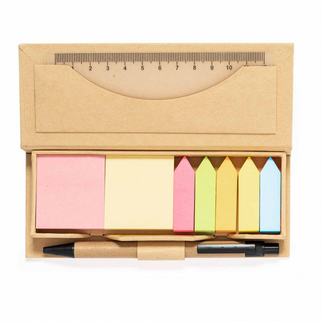 SET DE BUREAU PERSONNALISABLE EN CARTON RECYCLE 'MORGAN' - naturel