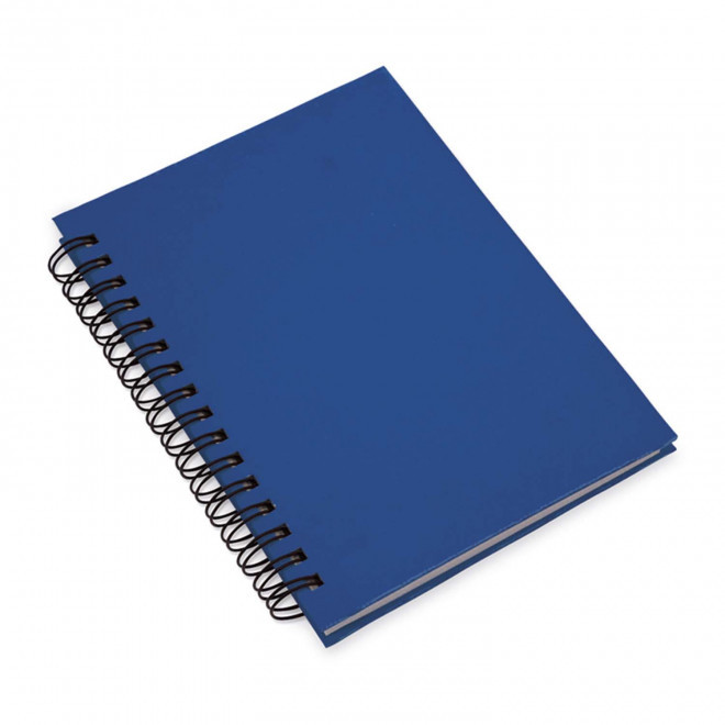 CARNET A6 PERSONNALISABLE EN CARTON RECYCLE 'RALIA' - bleu