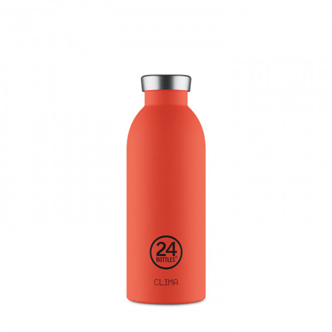 BOUTEILLE ISOTHERME 500ML PERSONNALISEE 'CLIMA 24BOTTLES' - rouge brique