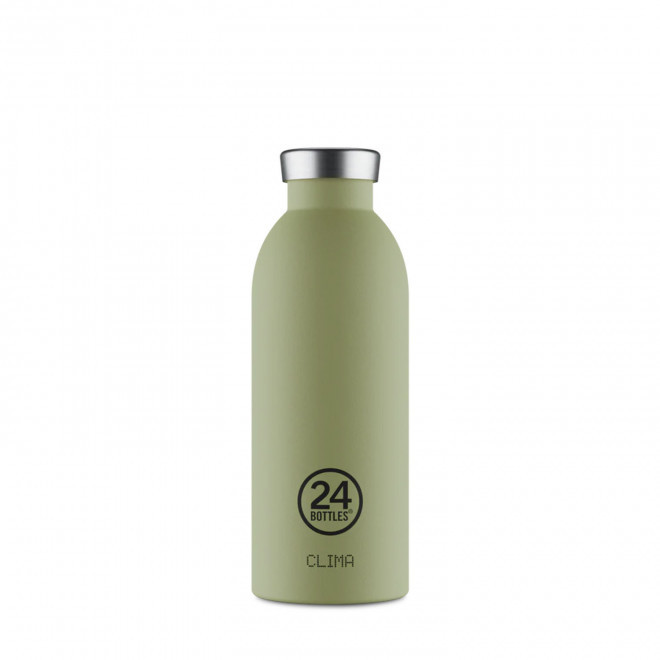 BOUTEILLE ISOTHERME 500ML PERSONNALISEE 'CLIMA 24BOTTLES' - kaki