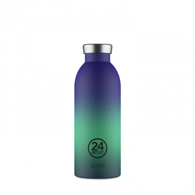 BOUTEILLE ISOTHERME 500ML PERSONNALISEE 'CLIMA 24BOTTLES' - dégradé bleu/vert