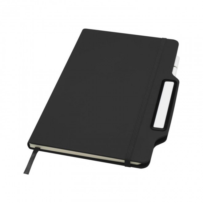 RAPIDE 4J - CARNET A5 RIGIDE STYLO PERSONNALISE 'SHAWN' - noir