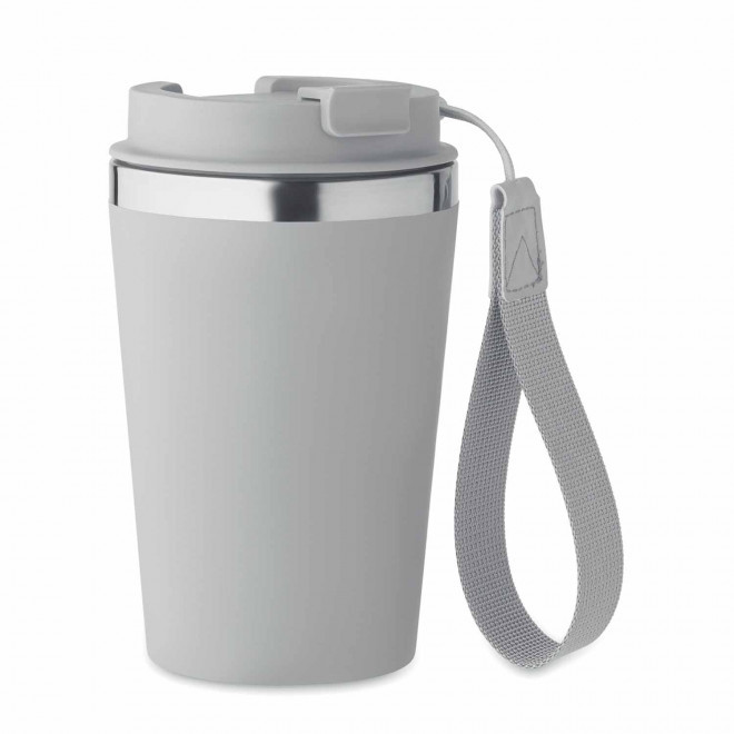 MUG ISOTHERME PERSONNALISABLE 350 ML 'MALTEAS' - gris clair