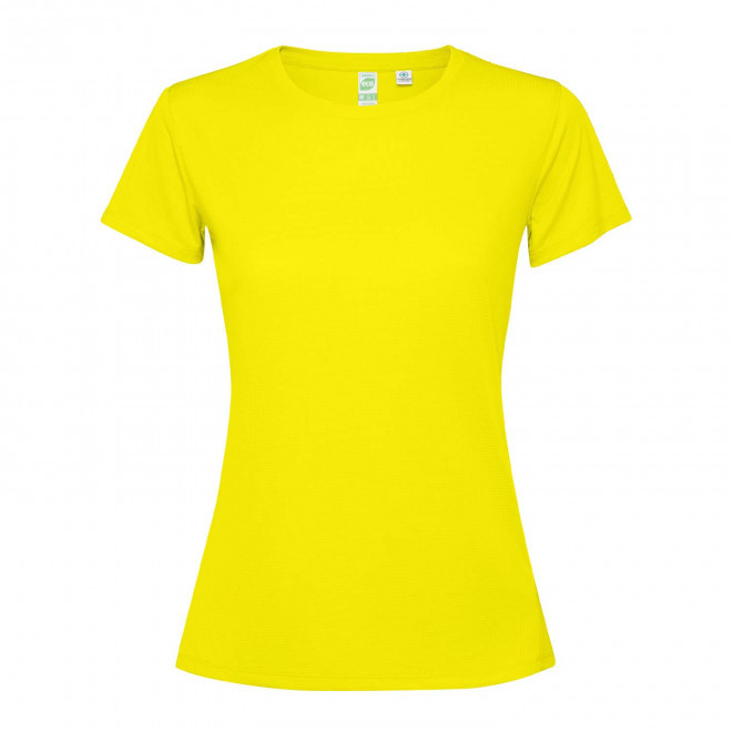TEE-SHIRT SPORT MC FEMME PERSONNALISE 'ESTORIL' - jaune fluo