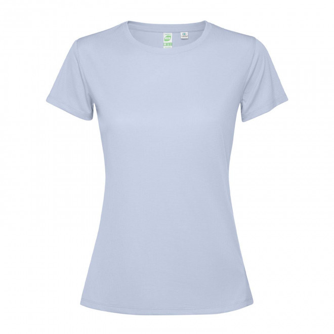 TEE-SHIRT SPORT MC FEMME PERSONNALISE 'ESTORIL' - bleu gris
