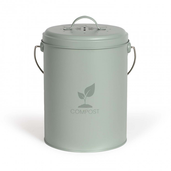 SEAU A COMPOST DE CUISINE PERSONNALISABLE 'POSTCOM' - vert clair