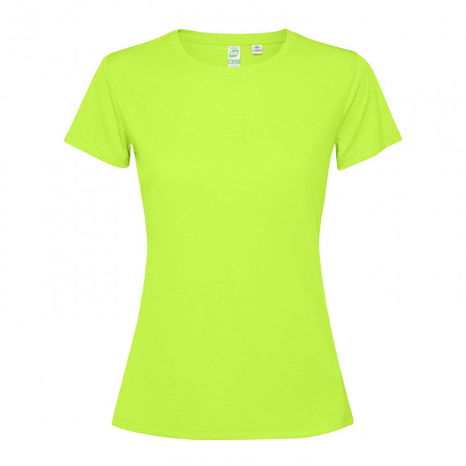 TEE-SHIRT SPORT MC FEMME PERSONNALISE 'ESTORIL' - vert fluo
