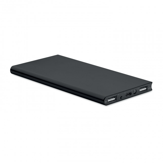 POWERBANK 8000 ALU RECYCLE PERSONNALISABLE 'POWERBUST' - noir