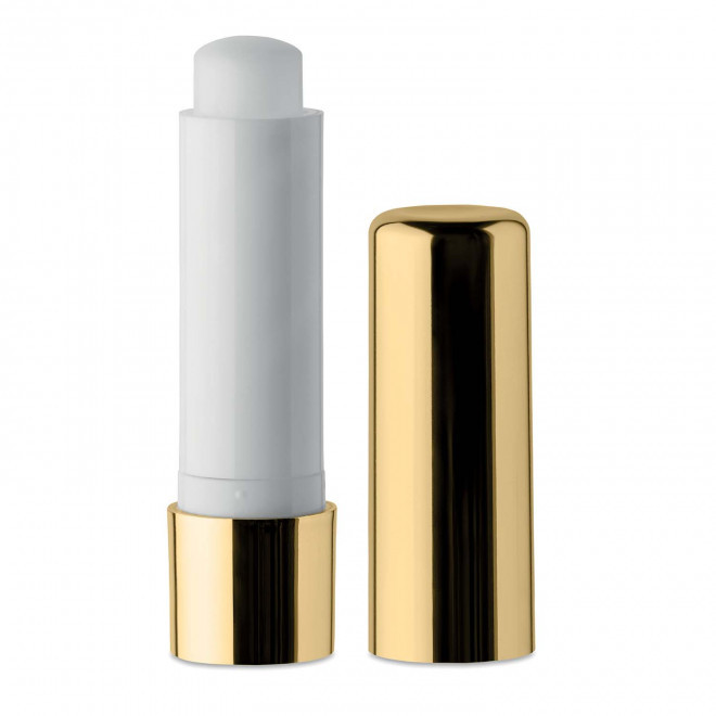 BAUME A LEVRES EN STICK PERSONNALISABLE 'ISABELLA SHINE' - doré