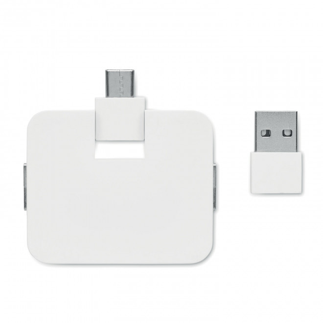 HUB COMPACT EN ABS PERSONNALISABLE 'KAMY' - blanc