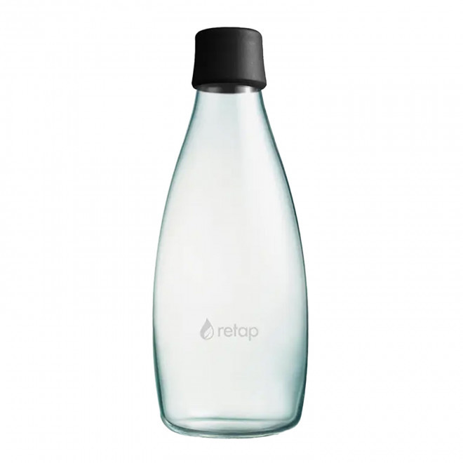 BOUTEILLE VERRE 800ML PERSONNALISABLE 'ORIGINAL 08' - noir