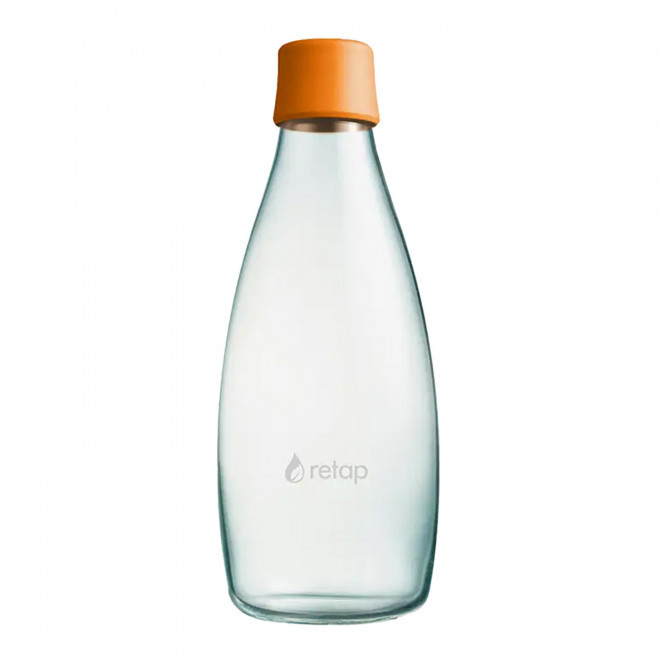 BOUTEILLE VERRE 800ML PERSONNALISABLE 'ORIGINAL 08' - orange