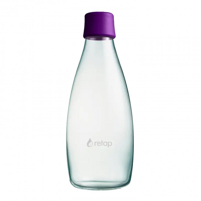 BOUTEILLE VERRE 800ML PERSONNALISABLE 'ORIGINAL 08' - violet