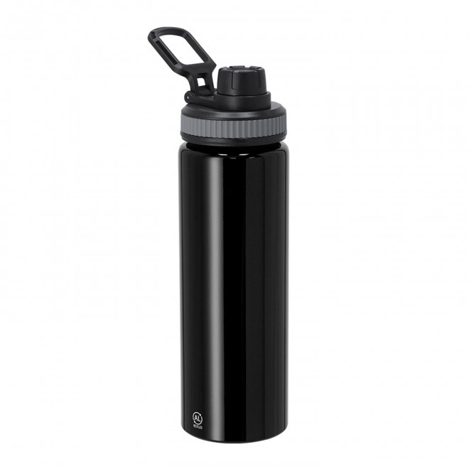 GOURDE ALU RECYCLE 800ML PERSONNALISABLE 'DARU' - noir