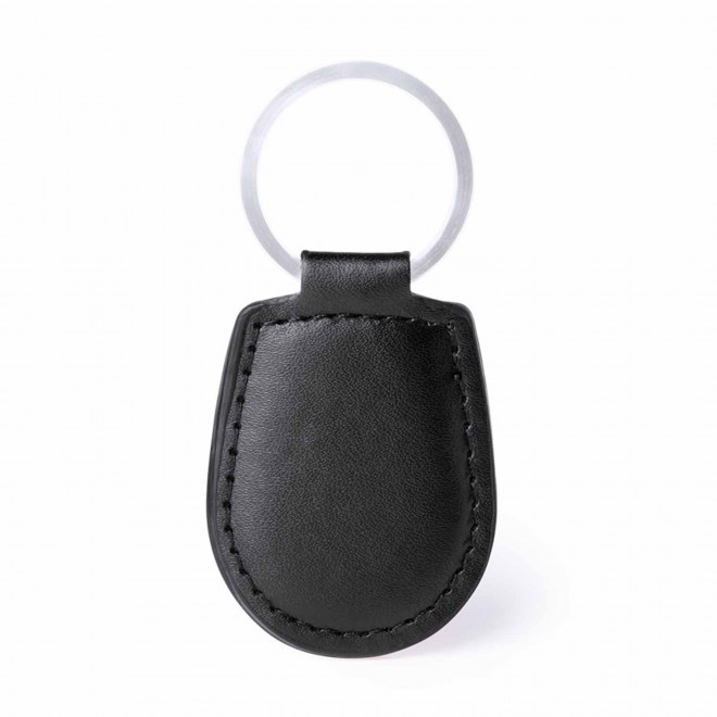PORTE CLE PERSONNALISABLE EN PU 'PALAS' - noir