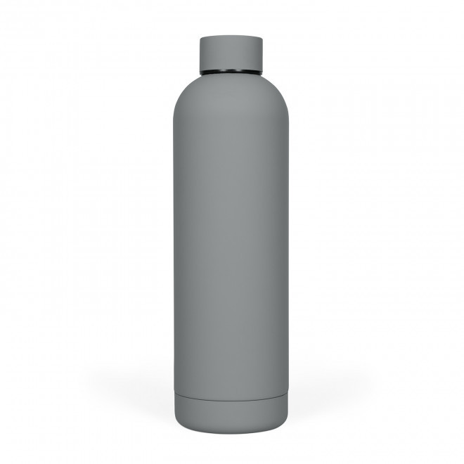 BOUTEILLE ISOTHERME PERSONNALISABLE SOFT TOUCH 750 ML 'SPAZIO PASTEL' - gris