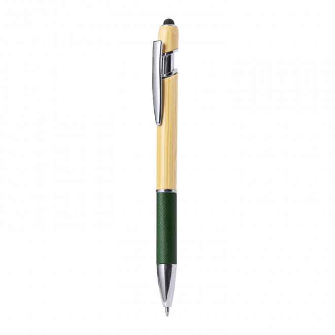 STYLO EN BAMBOU PERSONNALISABLE 'PRINCY DUAL' - vert