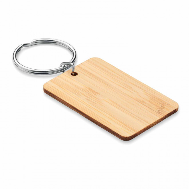 PORTE CLE PERSONNALISABLE EN BAMBOU 'BASTAYA' - rectangle