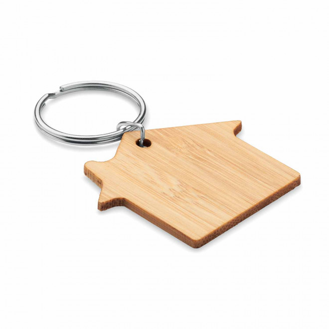 PORTE CLE PERSONNALISABLE EN BAMBOU 'BASTAYA' - maison