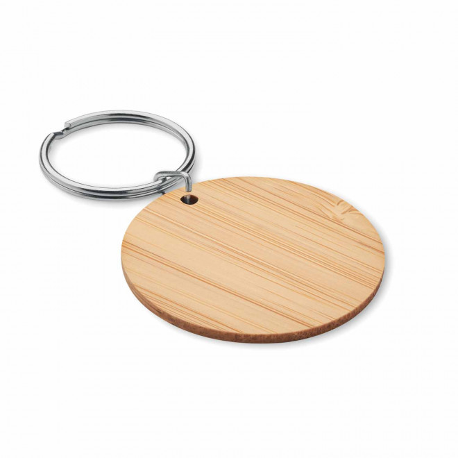 PORTE CLE PERSONNALISABLE EN BAMBOU 'BASTAYA' - rond