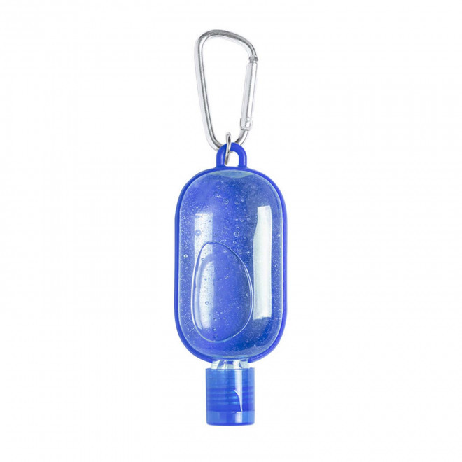 PORTE CLE GEL DESNFECTANT PERSONNALISABLE 'ANDIE' - bleu