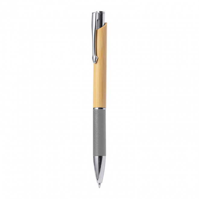 STYLO EN BAMBOU PERSONNALISABLE 'OLEG DUAL' - gris