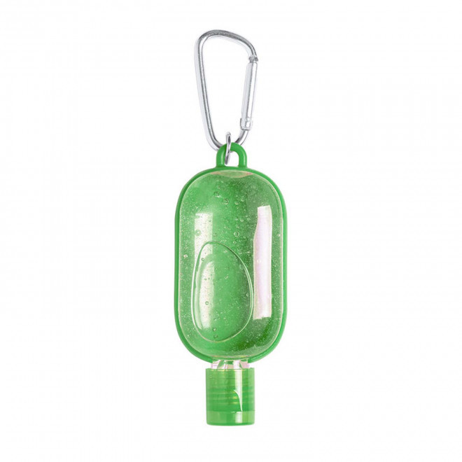 PORTE CLE GEL DESNFECTANT PERSONNALISABLE 'ANDIE' - vert