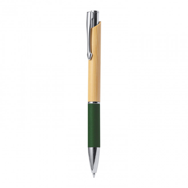 STYLO EN BAMBOU PERSONNALISABLE 'OLEG DUAL' - vert
