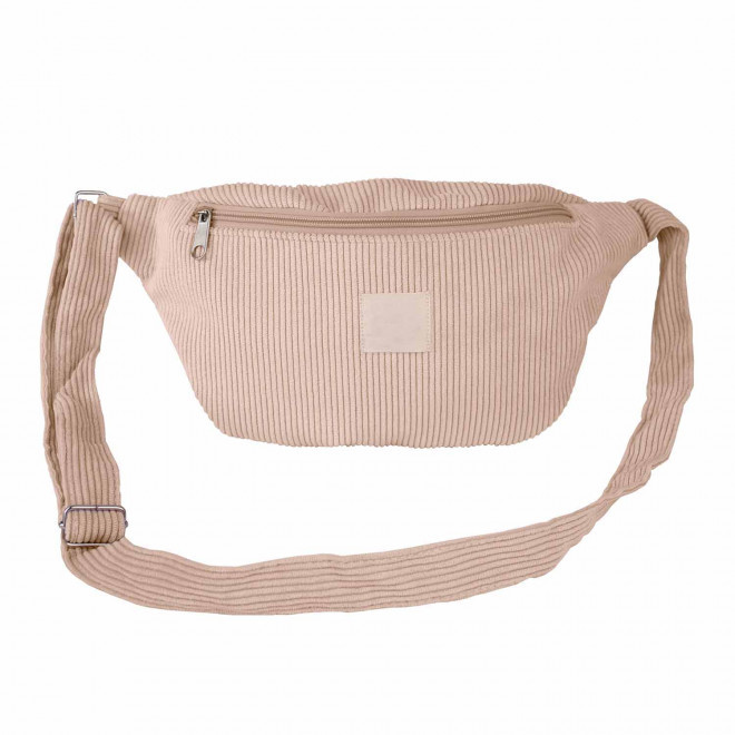 BANANE PERSONNALISABLE MIE EN VELOURS COTELE 'LOR' - beige
