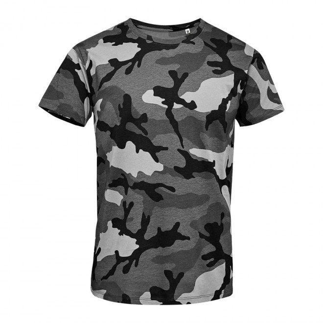 TEE-SHIRT PERSONNALISÉ 'CAMO' - camo gris