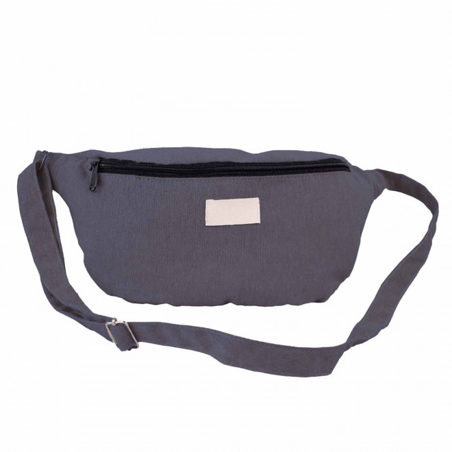 BANANE PERSONNALISABLE MIE EN COTON RECYCLE 'LOR' - bleu clair