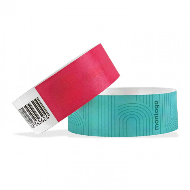BRACELET TYVEK® EN PAPIER PERSONNALISABLE 'GUEST 2.5 QUADRI' - quadrichromie