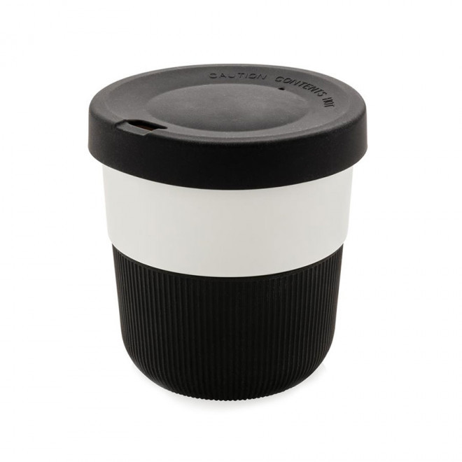 MUG PERSONNALISÉ EN PLA ET SILICONE 'SALICA' - noir