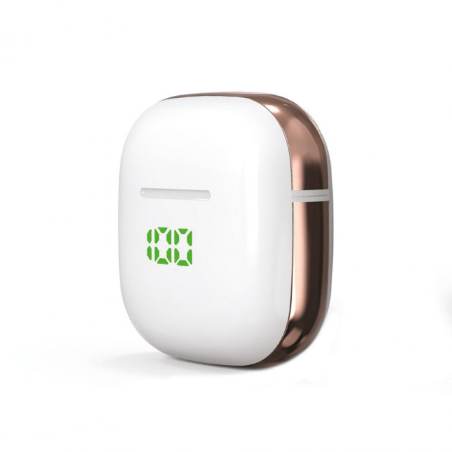 ÉCOUTEURS BLUETOOTH® PUBLICITAIRES BLAUPUNKT® 'JARED' - blanc/doré rose