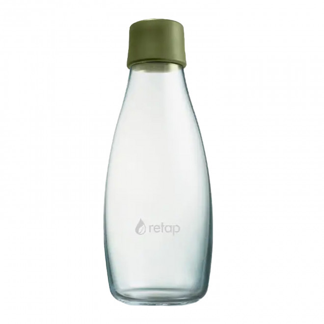 BOUTEILLE VERRE PERSONNALISABLE 500ML 'ORIGINAL 05' - vert militaire
