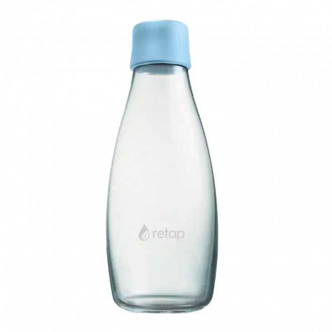 BOUTEILLE VERRE PERSONNALISABLE 500ML 'ORIGINAL 05' - bleu ciel
