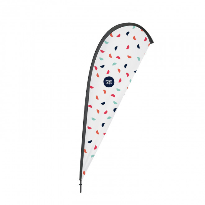 DRAPEAU PUBLICITAIRE ORIFLAMME GOUTTE VOILE + MÂT 'TOLEN' - 110x350cm