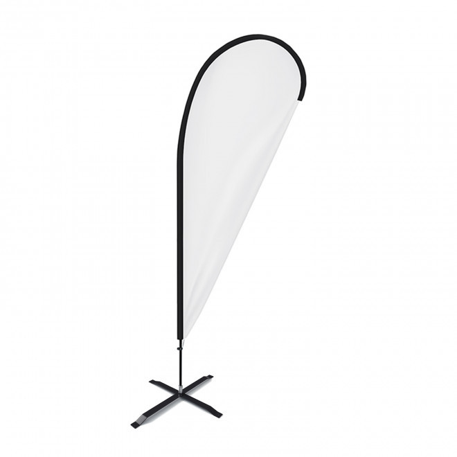 DRAPEAU PERSONNALISÉ ORIFLAMME GOUTTE + PIED CROISILLON 'TOLEN' - 75x220cm