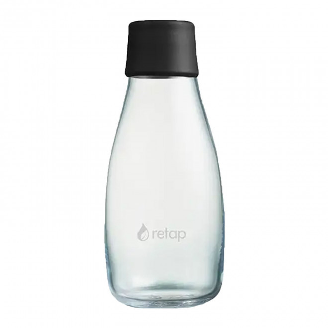 BOUTEILLE VERRE 300ML PERSONNALISABLE 'ORIGINAL 03' - noir