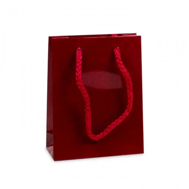 SAC EN PAPIER LUXE 10x4.5x13 PERSONNALISABLE 'BOLI' - rouge