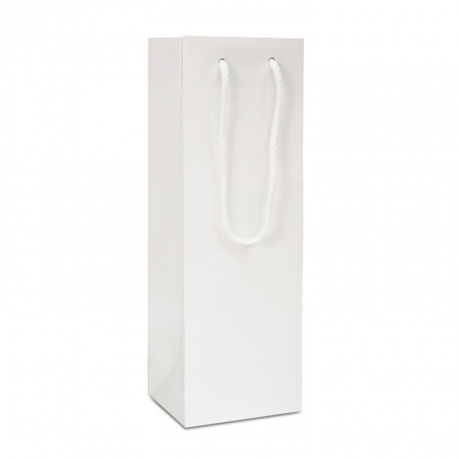 SAC LUXE POUR BOUTEILLE DE VIN PERSONNALISABLE 'BOLI VINO' - blanc