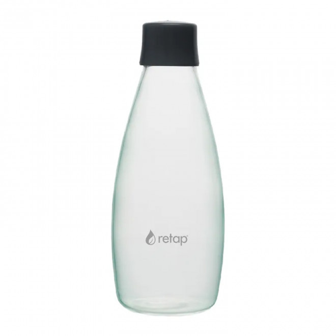 BOUTEILLE VERRE 800 ML PERSONNALISABLE 'GO 08' - gris