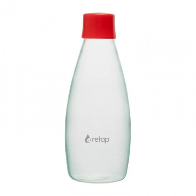 BOUTEILLE VERRE 800 ML PERSONNALISABLE 'GO 08' - rouge